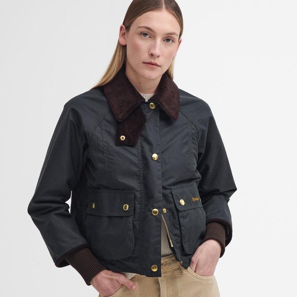NWT Barbour Beadnell Cropped Waxed Coat